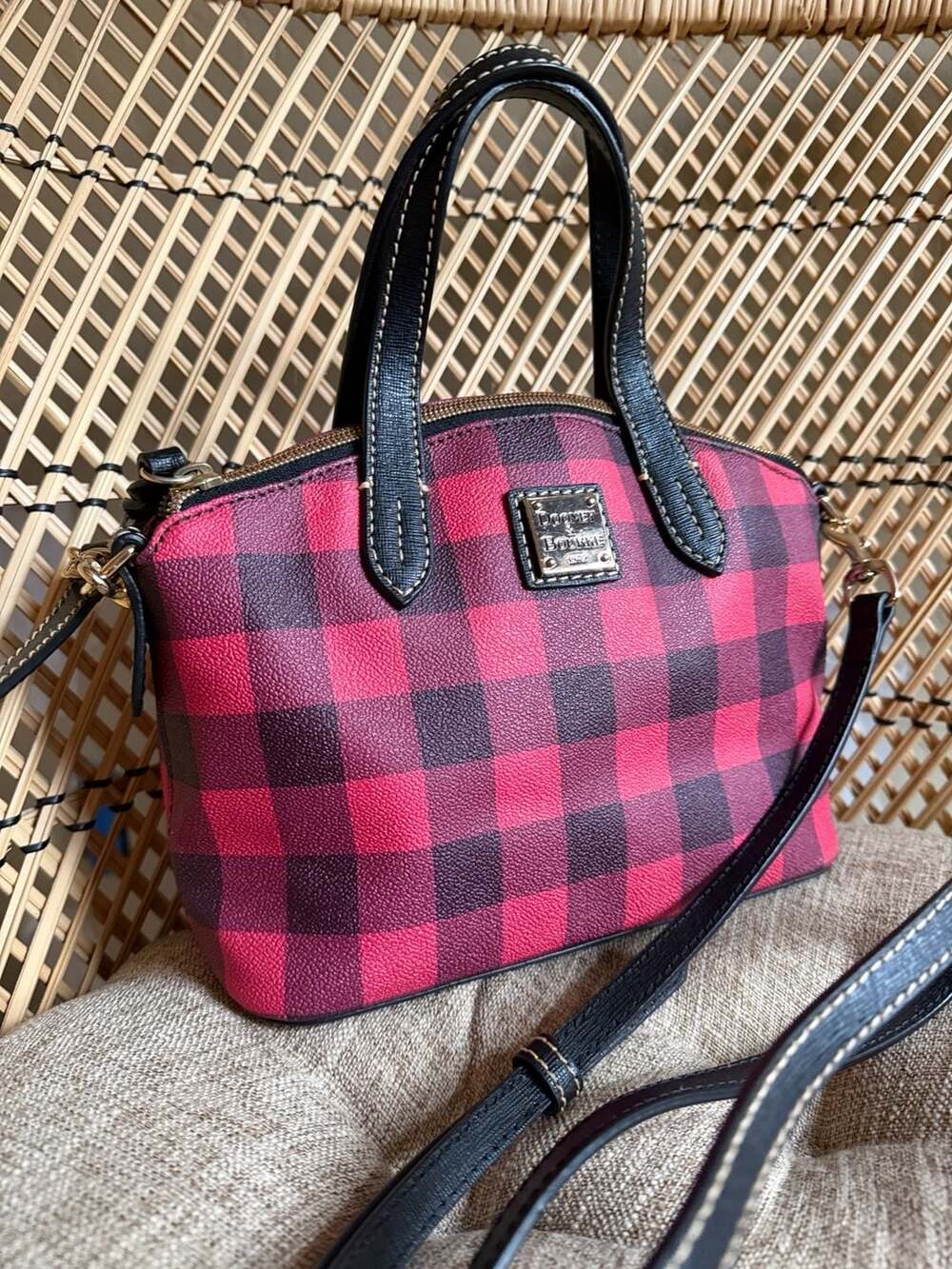 Dooney & Bourke Buffalo Plaid Dome Satchel Crossbody